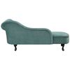 Chaise Longue Tapizado En Terciopelo Verde Menta Con Botones Versión Derecha Nimes - Verde