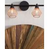 Aplique De Pared 2 Luces De Metal Cobre Ajustable Industrial Volga S - Cobrizo