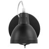 Lámpara De Pared De Metal Negro Plateado Brazo Ajustable Orientable Harrington - Negro