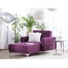 Chaise Longue De Poliéster Violeta Plateado Acolchado Reclinable Sala De Estar Aberdeen - Violeta