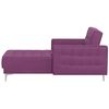 Chaise Longue De Poliéster Violeta Plateado Acolchado Reclinable Sala De Estar Aberdeen - Violeta