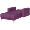 Chaise Longue De Poliéster Violeta Plateado Acolchado Reclinable Sala De Estar Aberdeen - Violeta