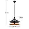 Lámpara De Suspensión Metal Pl5 Large Ø36cm - Nero