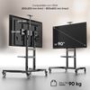 Onkron Ts1871-b Soporte Tv Móvil Para Pantallas De 55"-90" Hasta 75 Kg Máx 800x600 Vesa Negro