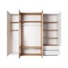 Armario De Tres Puertas 3d B230 230x52x202 Blanco & Crema