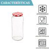 6 Tarros De Cristal De 580 Ml Con Tapa De Rosca Hermética + Ebook De 102 Recetas – Incluye Etiquetas