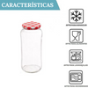 12 Tarros De Cristal De 580 Ml Con Tapa De Rosca Hermética + Ebook De 102 Recetas – Incluye Etiquetas