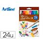 Rotulador Artline Supreme Brush Epfs Pintura Base De Agua Punta Tipo Pincel Trazo Fino Bolsa De 24 Unidades