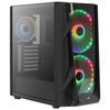 Aerocool Nighthawk Duo, Caja Pc Eatx,3 Ventiladores, Hub Control, Panel Cristal Templado, Negro