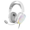 Mars Gaming Mhax Blanco, Auriculares Gaming Rgb Multiplataforma Con Micro Extraíble, 53mm