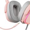 Mars Gaming Mhax Rosa, Auriculares Gaming Rgb Multiplataforma Con Micro Extraíble, 53mm Hifi