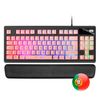 Mars Gaming Mkaxppt Teclado Compacto Tkl H-mech, Rosa, Idioma Portugués