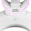 Mars Gaming Mhhpro, Soporte Cascos Gaming Con Hub 2xusb Y Bungee Ratón, Blanco