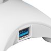 Mars Gaming Mhhpro, Soporte Cascos Gaming Con Hub 2xusb Y Bungee Ratón, Blanco