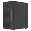 Aerocool Trinityminibkv2, Caja Micro Atx, Cristal Templado, 3xventiladores Frgb, Negro