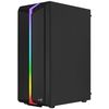 Aerocool Bionic V2, Caja Gaming Atx, Rgb, Cristal Templado, Ventilador Rgb 120mm, Negro