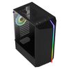 Aerocool Bionic V2, Caja Gaming Atx, Rgb, Cristal Templado, Ventilador Rgb 120mm, Negro