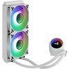 Aerocool Miragel240 Blanco, Refrigeración Líquida Cpu, 2 Ventiladores 12cm Argb, Tdp 400w