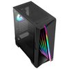 Aerocool Miragebk, Caja Pc Atx, Panel Frontal Led, Cristal Templado, Ventilador Argb 12cm