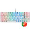 Mars Gaming Mkrevoprowbpt Blanco, Teclado Rgb, Switch Outemu Pro Azul, Idioma Portugués