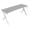 Mars Gaming Mgdxlw, Mesa Gaming Ergonómica, Soporte Cascos + Botella, 160x60cm, Blanco