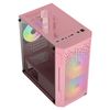 Aerocool Trinityminipkv3, Caja Pc Micro Atx Rosa, Cristal Templado, 3 Ventiladores Argb