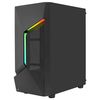 Aerocool Scapebkv1, Caja Pc Atx, Frontal Rgb Led, Cristal Templado, Ventilador 12cm, Negro