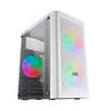 Mars Gaming Mc300w Blanco, Caja Pc Micro Atx, Cristal Templado, Mesh, 3xventilador Frgb