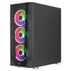 Aerocool Prism, Caja Pc Atx Negra, 4 Ventiladores Argb, Frontal + Lateral Cristal Templado