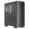 Aerocool Genesisv2bk, Caja Pc Atx, Panel Frontal Led Argb, Ventilador Argb 12cm, Negro