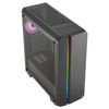 Aerocool Genesisv2bk, Caja Pc Atx, Panel Frontal Led Argb, Ventilador Argb 12cm, Negro