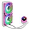 Aerocool Miragel240 Rosa, Refrigeración Líquida Cpu, 2 Ventiladores 12cm Argb, Tdp 400w