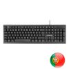 Tacens Anima Ak0pt, Teclado Profesional Membrana, Usb 2.0, Negro, Idioma Portugués