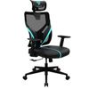 Silla Gamer Thunder X3 Yama1 Negra Y Cyan Rejilla