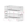 Litera Loft 90x200 Blanco