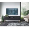 Mesa De Tv Harmony Rtv 144 144x37x55 Negro & Dorado