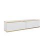 Mesa Tv Oro Rtv135 135x32x30 Blanco & Crema