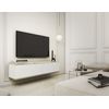 Mesa Tv Oro Rtv135 135x32x30 Blanco & Crema