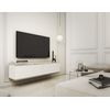 Mesa Tv Oro Mdf Rtv135 135x32x30 Blanco & Crema