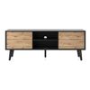 Mesa De Tv Willow Rtv154 154x39x56 Crema & Negro