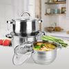 Maestro Mr-2120-6l Batería De Cocina Acero Inoxidable, 6 Piezas, Inducción, 3 Cacerolas, 3 Tapas De Cristal, Apta Para Todo Tipo De Cocinas, Apta Lavavajillas