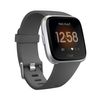 Smartwatch Fitbit Versa Lite 40 Mm Dial Plateado Reloj Inteligente Con Correa De Silicona Negra