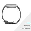 Smartwatch Fitbit Versa Lite 40 Mm Dial Plateado Reloj Inteligente Con Correa De Silicona Negra