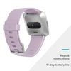 Smartwatch Fitbit Versa Lite 40 Mm Dial Plateado Reloj Inteligente Con Correa De Silicona Púrpura