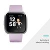 Smartwatch Fitbit Versa Lite 40 Mm Dial Plateado Reloj Inteligente Con Correa De Silicona Púrpura