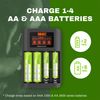 Peakpower Cargador Pilas Aaa Y Aa Rápido 2-6 H + 8 Pilas Aa 2300 Mah + 4 Pilas Aaa 800 Mah