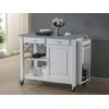 Carrito De Cocina Owen  126x55x91 Cm Color Blanco Vente-unique