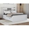 Base De Cama Mederick 2 Cajones 211.2x148x115.6 Cm Color Blanco Vente-unique