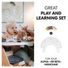 Juego Musical De Madera  Con Bandeja Alpha Play Music Set Zebra White De Hauck Para Alpha+