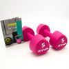 2 Mancuernas De 5 Kg Ziva Chic Studio Rosa